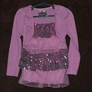Little girls pink sequin top.